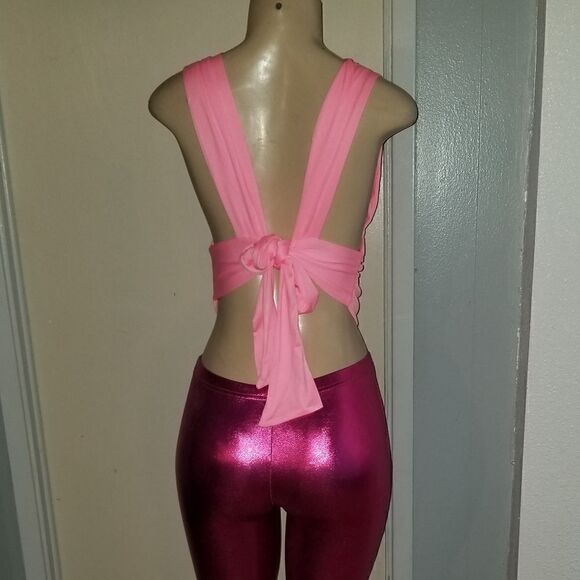 Summer Tops for Women Small Sleeveless Crop Tops Summer Ribbed Knit Seamless New - Picture 4 of 4